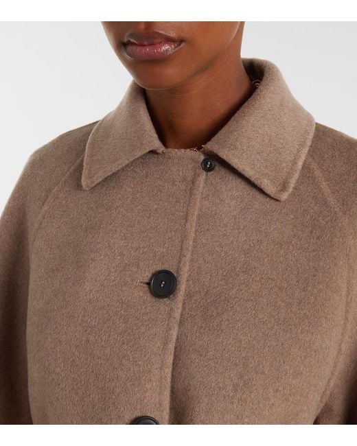 Max Mara Natural Mantel Cento Aus Kaschmir