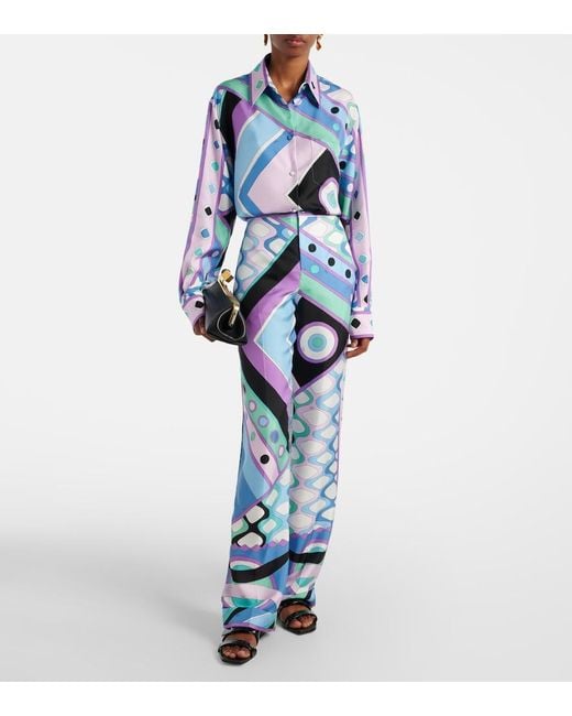 Emilio Pucci Blue Trousers