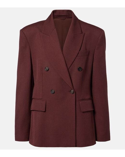 Brunello Cucinelli Purple Virgin Wool Blazer