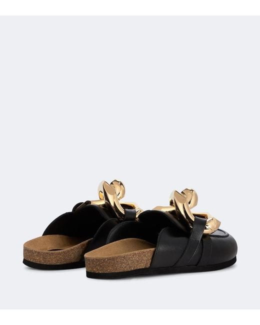 J.W. Anderson Black Curb Chain Mules for men