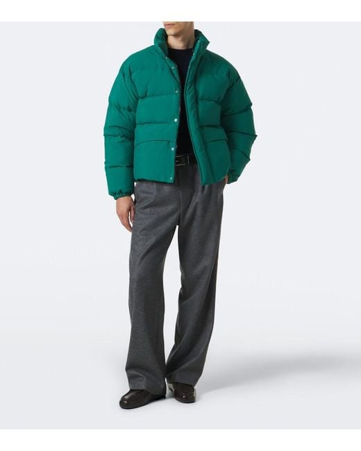 Jil Sander Green Technical Down Jacket for men