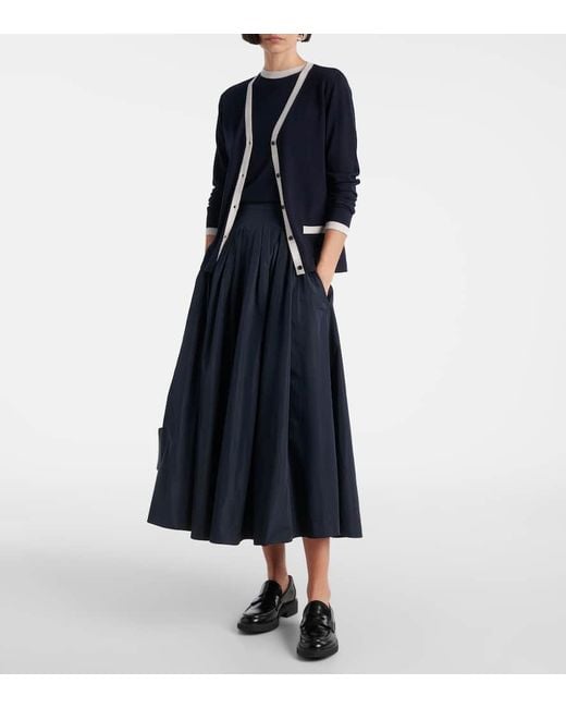 Max Mara Blue Kenya Virgin Wool Cardigan