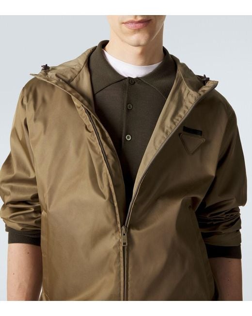 Prada Green Virgin Wool Polo Sweater for men