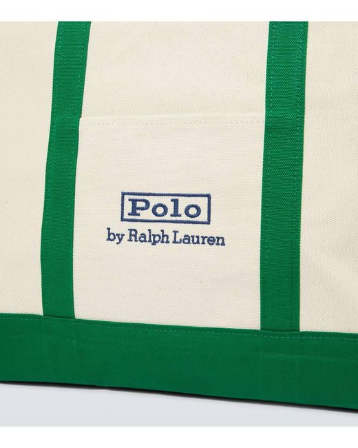Polo Ralph Lauren Green Large Icon Summer Cotton Tote Bag for men