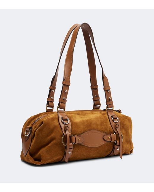 Isabel Marant Brown Tilpa Mini Suede Shoulder Bag