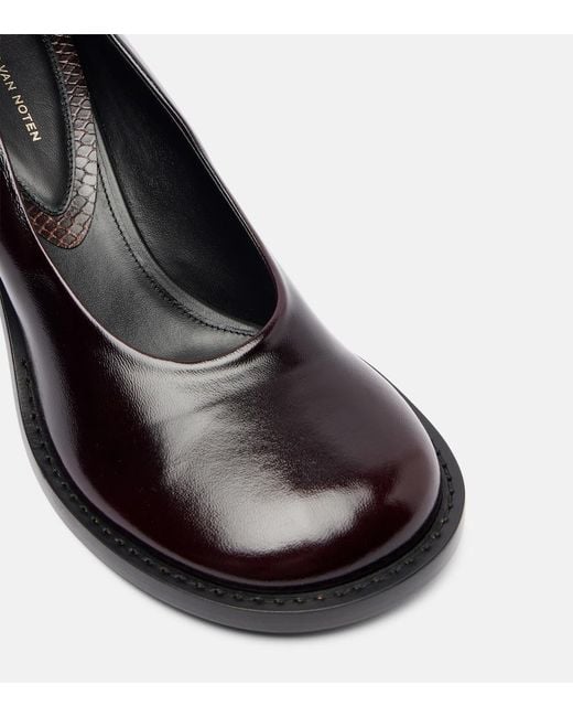 Dries Van Noten Black 60 Leather Pumps