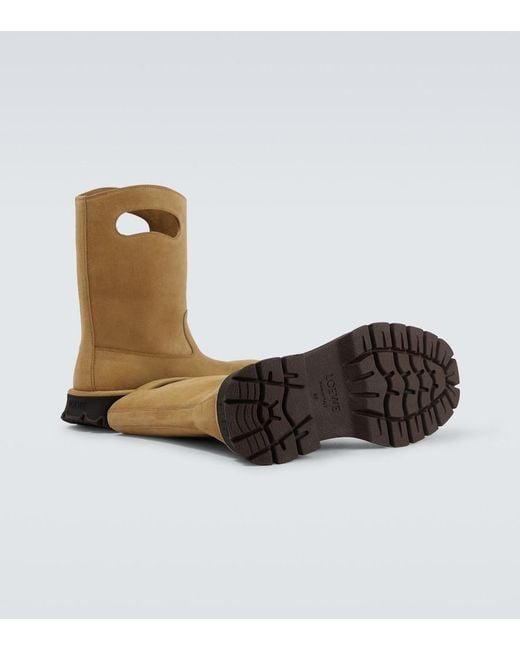 Loewe Stiefel Bobby Aus Veloursleder in Natural für Herren