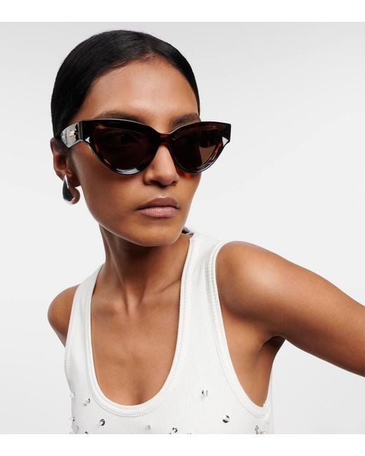 Occhiali Da Sole Cat-Eye di Bottega Veneta in Brown