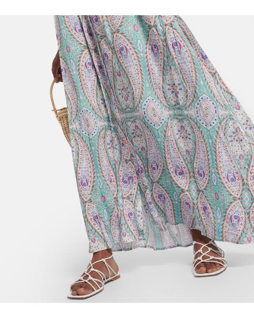 Melissa Odabash Blue Seline Paisley Maxi Dress