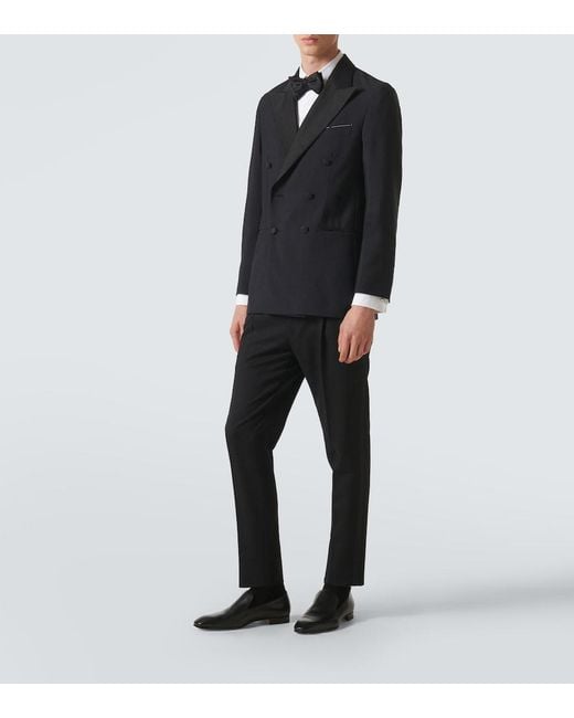 Rubinacci Blue Wool Tuxedo Jacket for men