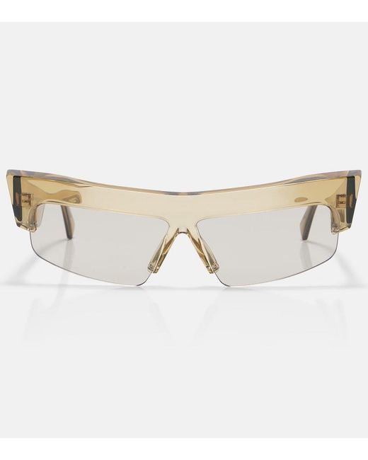 Phoebe Philo Natural Sliced Cruise Rectangular Sunglasses