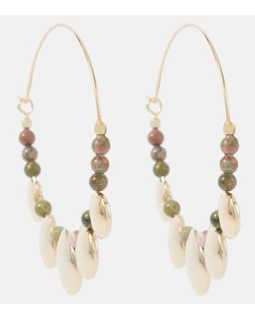 Pendientes de aro Adriel con cuentas Isabel Marant de color White