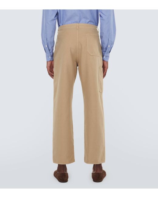 The Row Natural Marlon Cotton Canvas Straight Pants for men