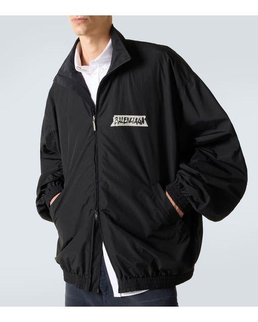 Balenciaga Trainingsjacke Masking Tape in Black für Herren