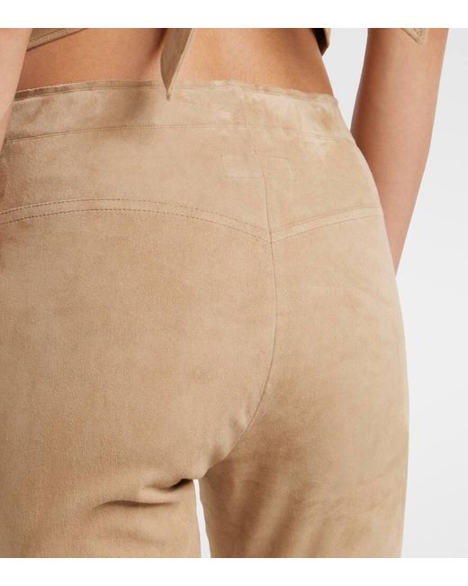 Stouls Natural Jp Long Suede Flared Pants