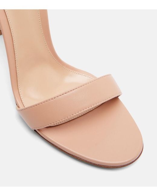 Gianvito Rossi Pink Portofino 105 Leather Sandals