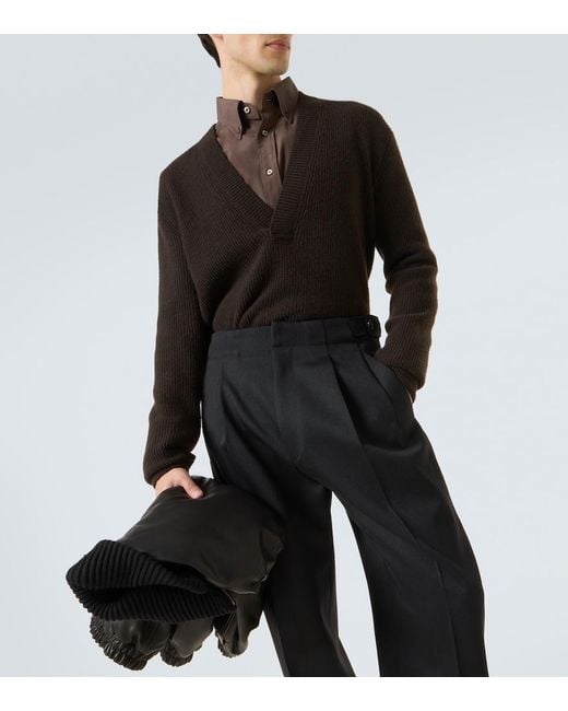 Zegna Black Cashmere Sweater for men