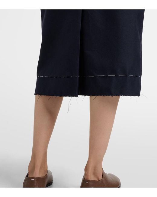 Maison Margiela Blue Twill Midi Dress