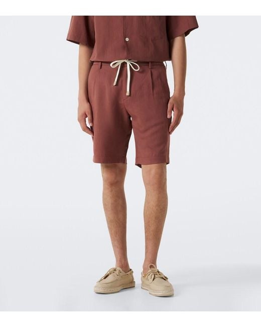 Eleventy Red Bermuda Shorts for men