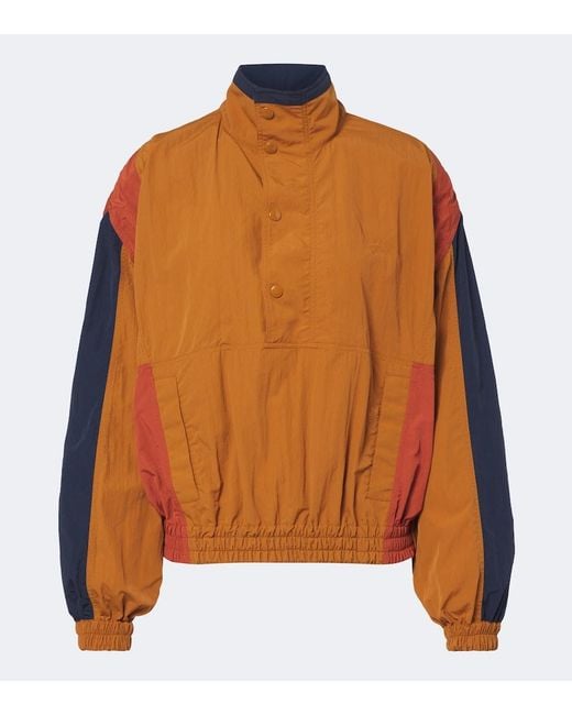Saint Laurent Orange Cassandre Technical Faille Jacket