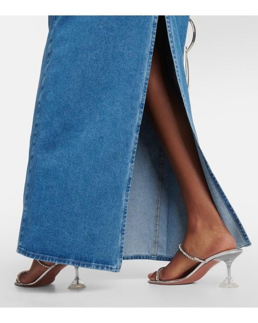 GIUSEPPE DI MORABITO Blue Denim Maxi Skirt
