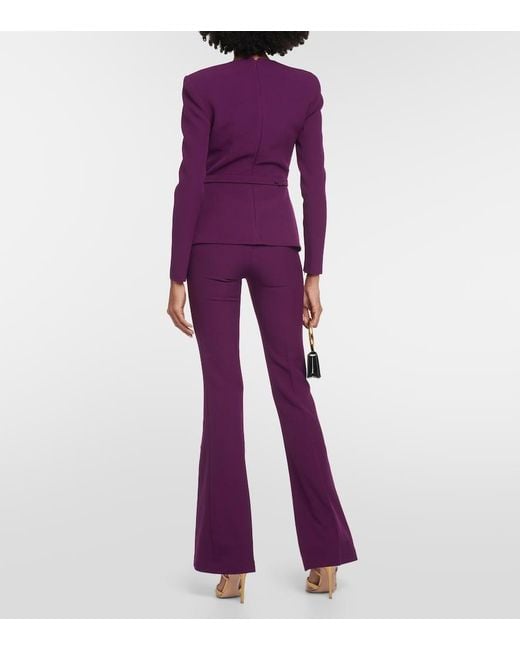Safiyaa Purple Cutout Crepe Top