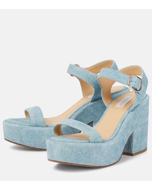 Sandalias Con Plataforma Iman De Denim Gabriela Hearst de color Blue