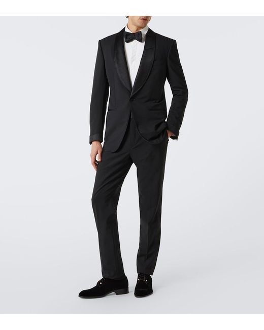 Christian Louboutin Black Chambeliss Velvet Derby Shoes for men