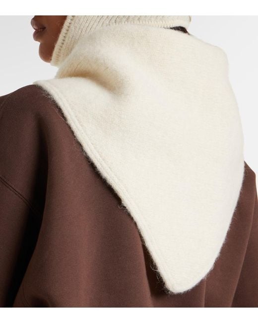 Jacquemus White Gros Grain Scarf