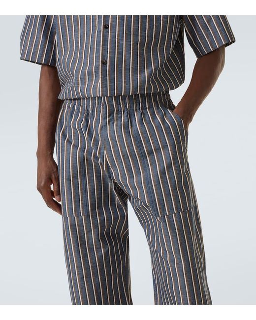 Camicia Bowling A Righe di Bottega Veneta in Gray da Uomo