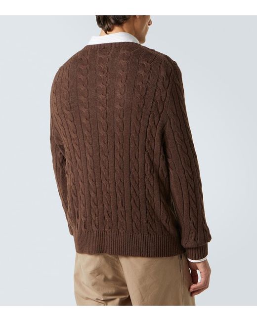 Jersey Trenzado De Algodon Polo Ralph Lauren de hombre de color Brown