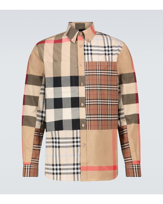 Burberry Multicolor Terence Patchwork Shirt for men