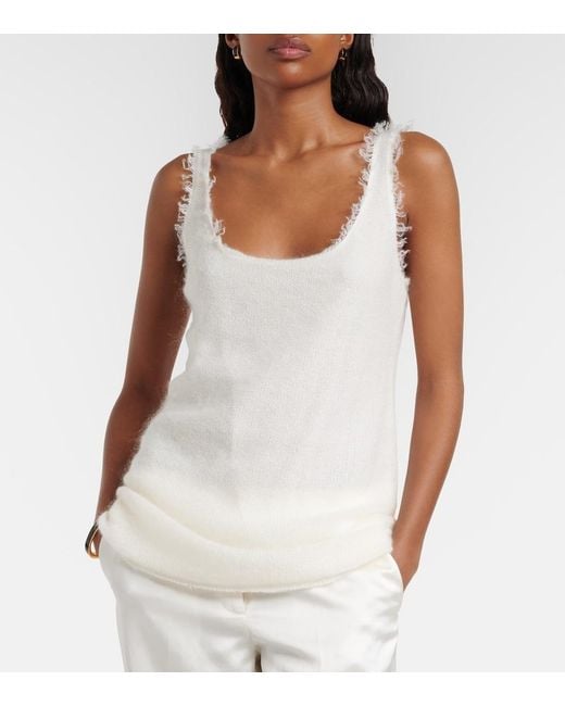 Totême White Mohair-Blend Top