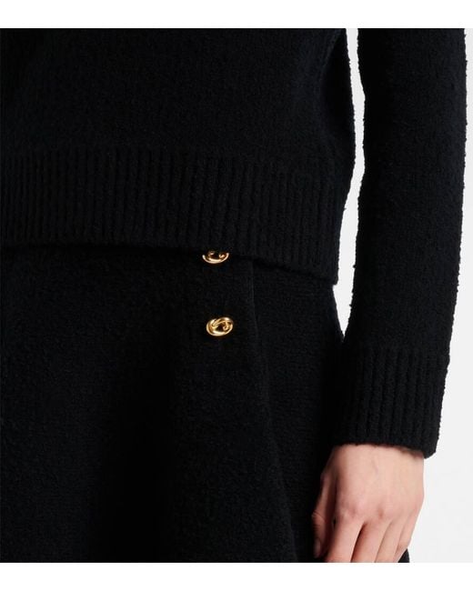 Bottega Veneta Black Pullover Aus Bouclé-Wolle
