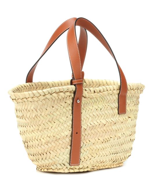 loewe raffia tote small