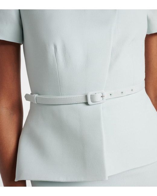 Robe Midi En Laine Et Soie Roland Mouret en coloris White