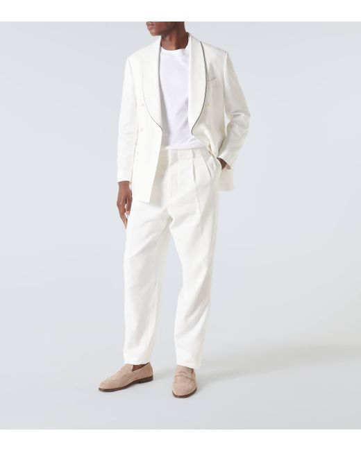 Brunello Cucinelli White Cotton Jersey T-shirt for men