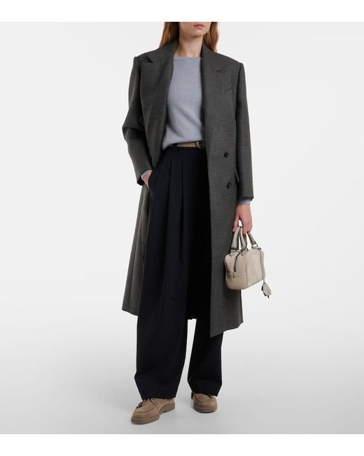 Brunello Cucinelli Blue Verzierter Pullover Aus Kaschmir