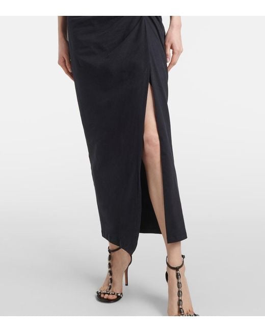 Isabel Marant Blue Nadela Cotton Jersey Maxi Dress