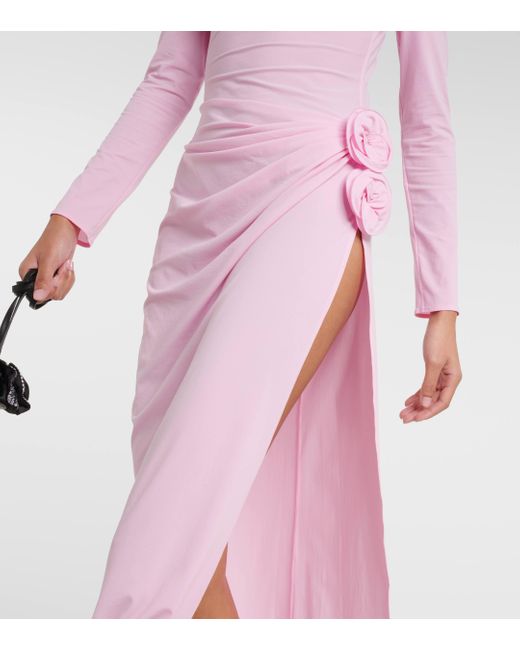 Magda Butrym Pink Draped Midi Dress