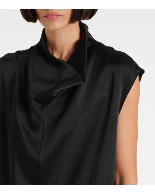 Totême Black Draped Top