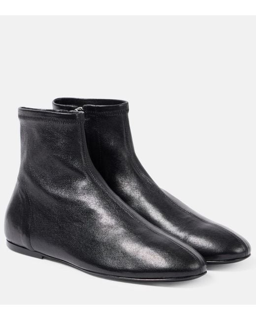Co. Black Leather Sock Ankle Boots