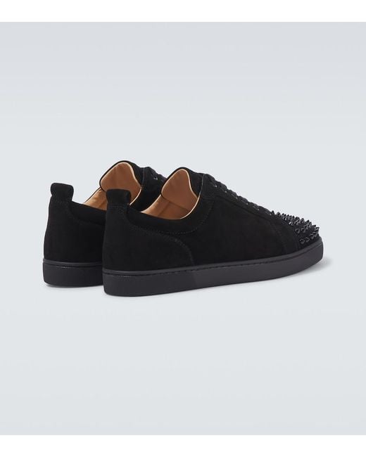 Christian Louboutin Black Luxury Sneaker With Suede Panels for men