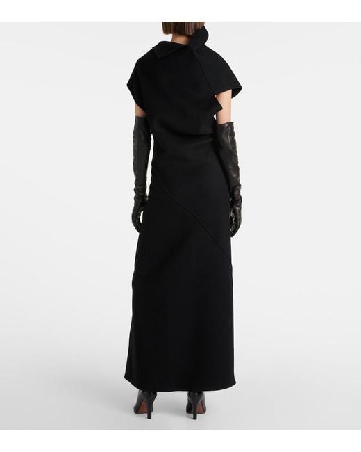 The Row Black Kamil Paneled Cashmere Gown