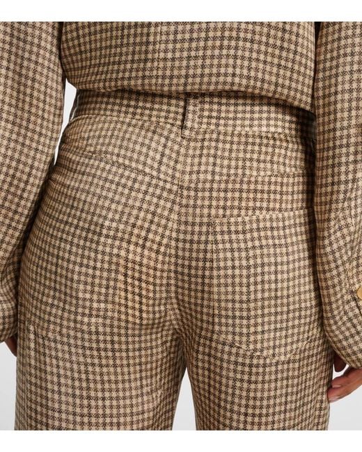 Pantaloni Poltana A Quadri di Acne in Natural