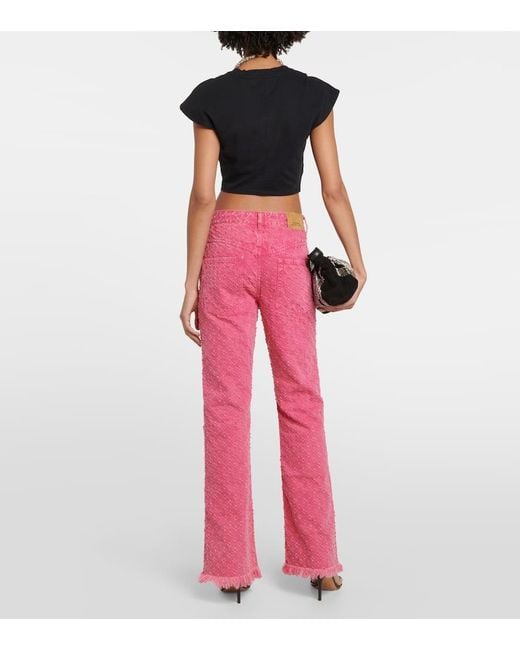 Isabel Marant Pink High-Rise Straight Jeans