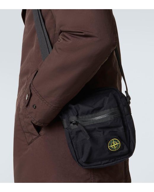Stone Island Crossbody Bag Aluminium Tela Compass Aus Popeline in Black für Herren