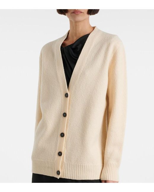 Jil Sander Natural Wool Cardigan