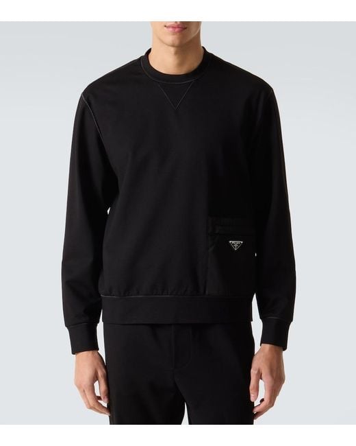 Sudadera Tecnica Prada de hombre de color Black