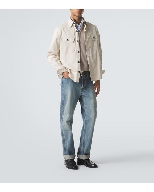 Zegna Natural Cotton-Blend Overshirt for men